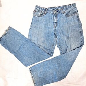 Ralph Lauren Blue Distressed Classic Fit Boyfriend Jeans